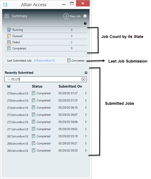 Job Summary View