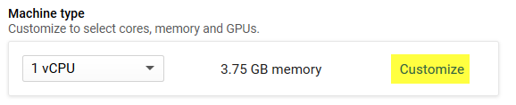 Customize the Machine Type