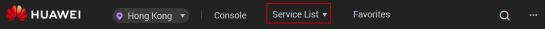 HUAWEI Cloud Console