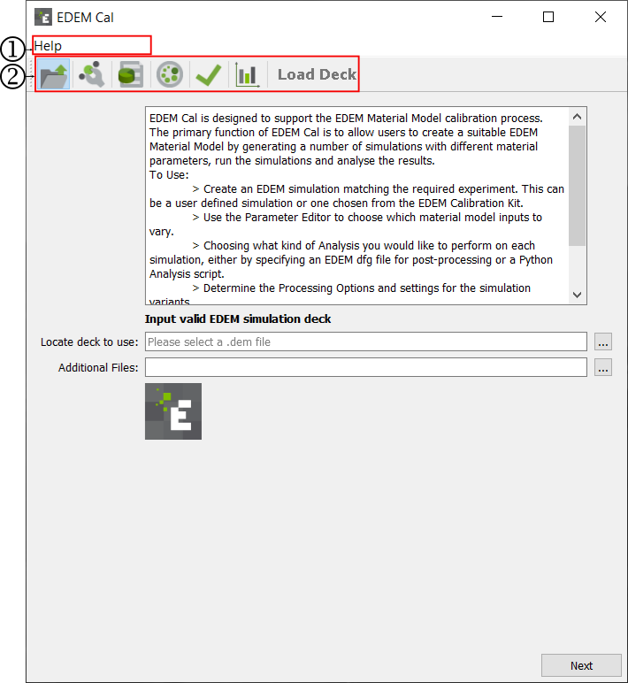 EDEMCal Interface