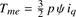 %FontSize=10
%TeXFontSize=10
\documentclass{article}
\usepackage{amsmath}
\pagestyle{empty}
\begin{document}
$
T_{me}=\frac{3}{2}\,p\,\psi\,i_q
$
\end{document}