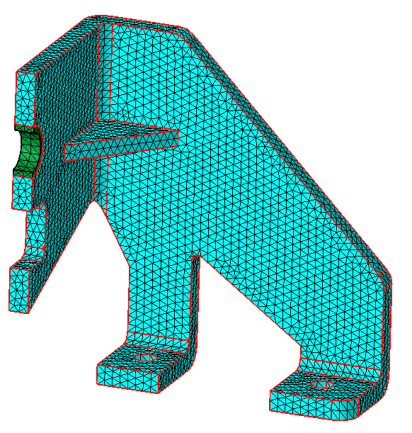 Parametrized Rectangular Bracket OS-SL-T: 1060 Free Shape Optimization Analysis of Bracket