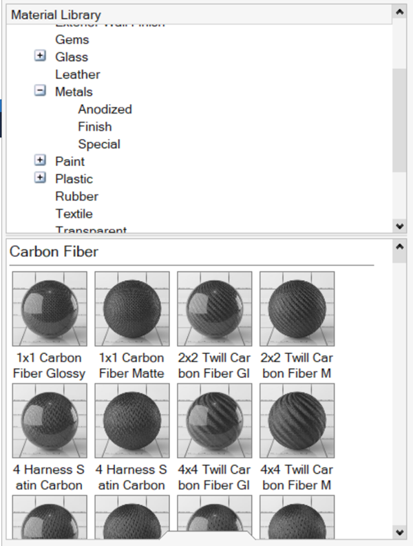 Organize the User Material Library